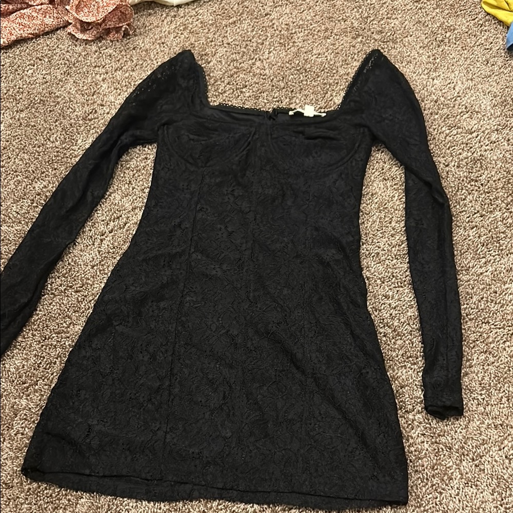 La Hearts Black Lace Dress